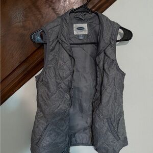 Old Navy Charcoal Quilted Vest
